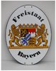 Freistaat Bayern Emaille 45 x 60 cm Grenzschild XXL